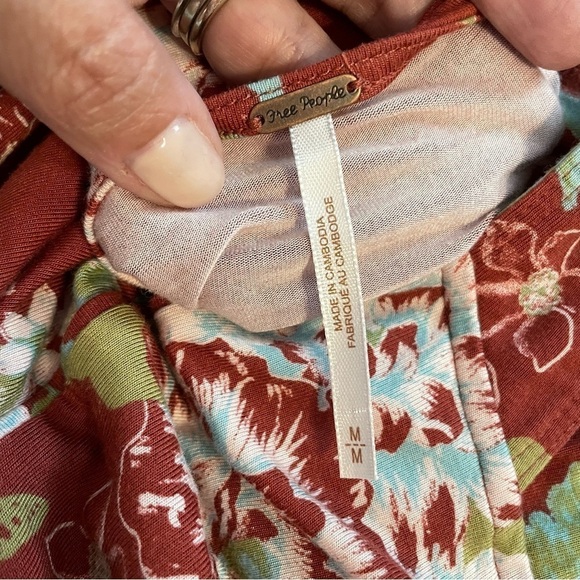 Free People Ginger Snap Top in Rust Criss Cross Strappy OB1669468 Size Medium - Picture 5 of 11